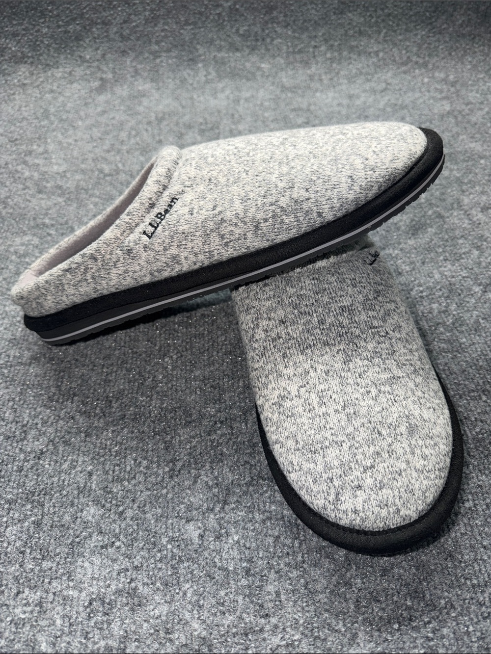 L.L. Bean Heather Gray Men's Slip-On House Slippers